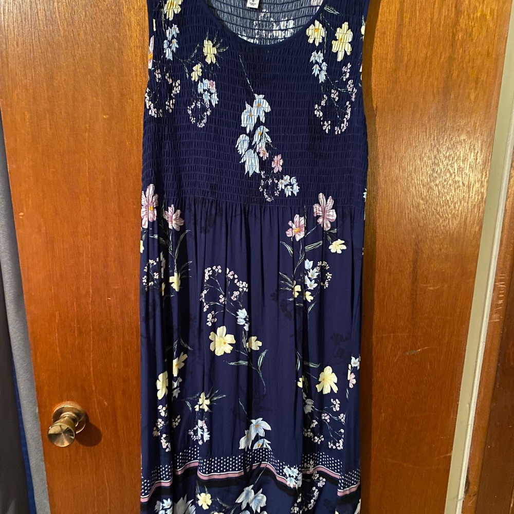 Croft & Barrow Navy Floral Maxi Dress